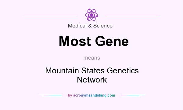 What does Most Gene mean? It stands for Mountain States Genetics Network