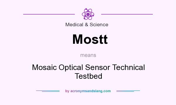 What does Mostt mean? It stands for Mosaic Optical Sensor Technical Testbed