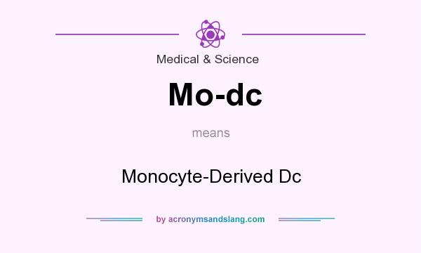What does Mo-dc mean? It stands for Monocyte-Derived Dc