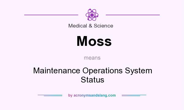 What does Moss mean? It stands for Maintenance Operations System Status