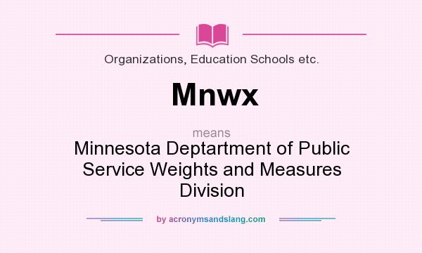 What does Mnwx mean? It stands for Minnesota Deptartment of Public Service Weights and Measures Division