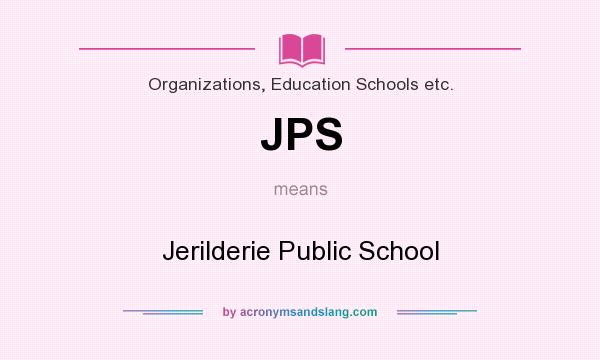 What does JPS mean? It stands for Jerilderie Public School