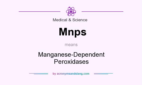 What does Mnps mean? It stands for Manganese-Dependent Peroxidases