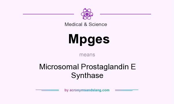 What does Mpges mean? It stands for Microsomal Prostaglandin E Synthase