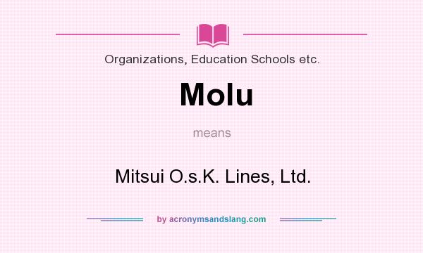 What does Molu mean? It stands for Mitsui O.s.K. Lines, Ltd.