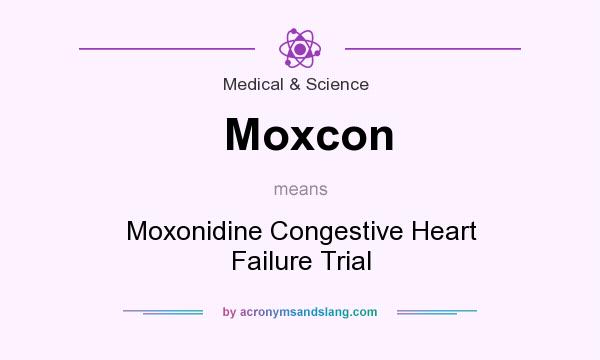 What does Moxcon mean? It stands for Moxonidine Congestive Heart Failure Trial