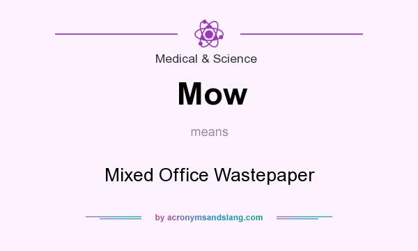 What does Mow mean? It stands for Mixed Office Wastepaper