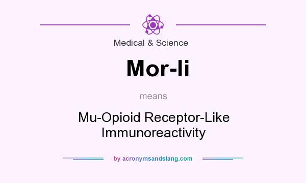 What does Mor-li mean? It stands for Mu-Opioid Receptor-Like Immunoreactivity