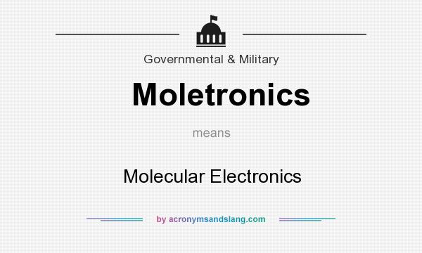 What does Moletronics mean? It stands for Molecular Electronics