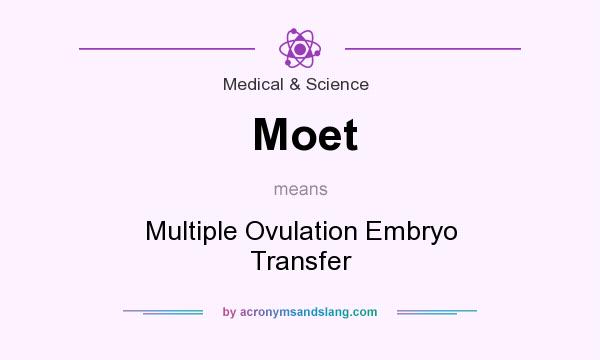 What does Moet mean? It stands for Multiple Ovulation Embryo Transfer