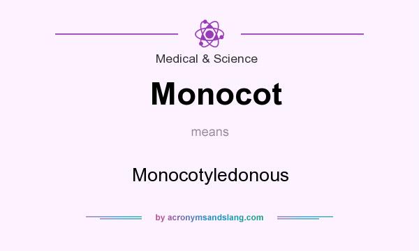 What does Monocot mean? It stands for Monocotyledonous