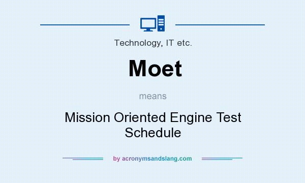 What does Moet mean? It stands for Mission Oriented Engine Test Schedule