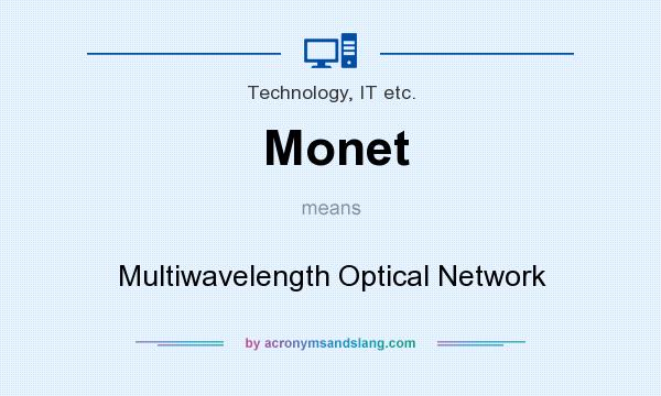 What does Monet mean? It stands for Multiwavelength Optical Network