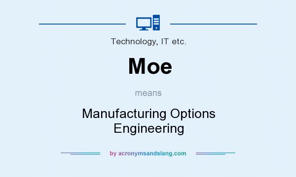 What does Moe mean? It stands for Manufacturing Options Engineering