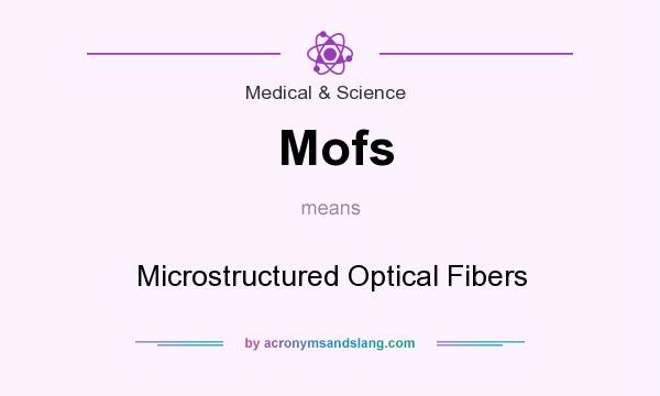 What does Mofs mean? It stands for Microstructured Optical Fibers