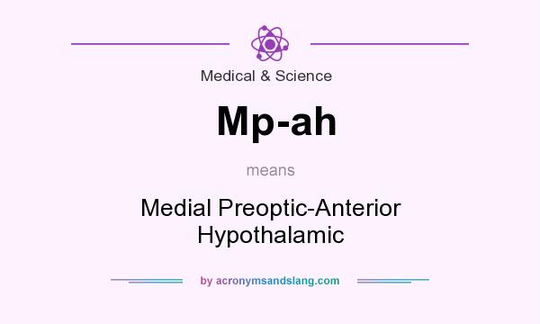 What does Mp-ah mean? It stands for Medial Preoptic-Anterior Hypothalamic
