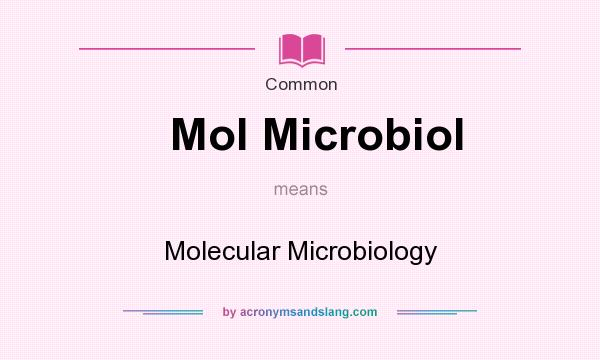 What does Mol Microbiol mean? It stands for Molecular Microbiology
