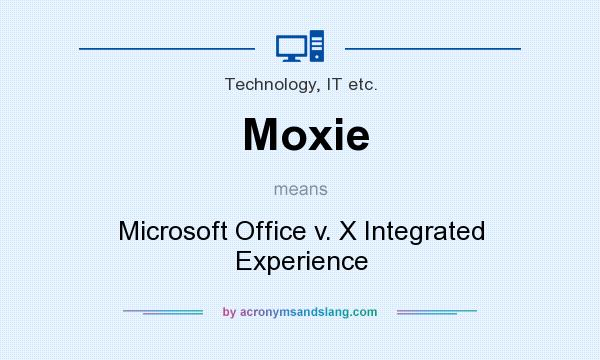 What does Moxie mean? It stands for Microsoft Office v. X Integrated Experience
