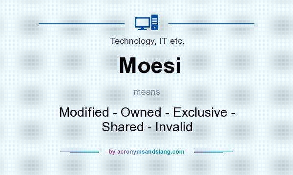 What does Moesi mean? It stands for Modified - Owned - Exclusive - Shared - Invalid
