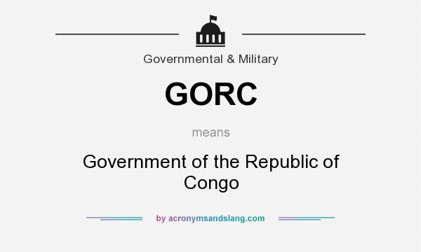 What does GORC mean? It stands for Government of the Republic of Congo