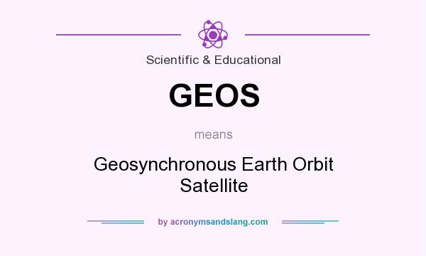 What does GEOS mean? It stands for Geosynchronous Earth Orbit Satellite