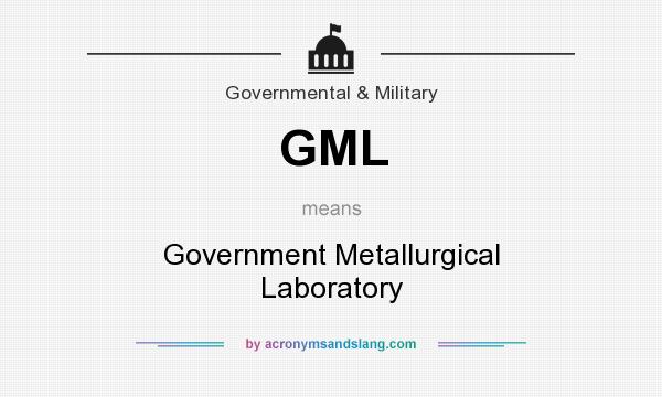 What does GML mean? It stands for Government Metallurgical Laboratory
