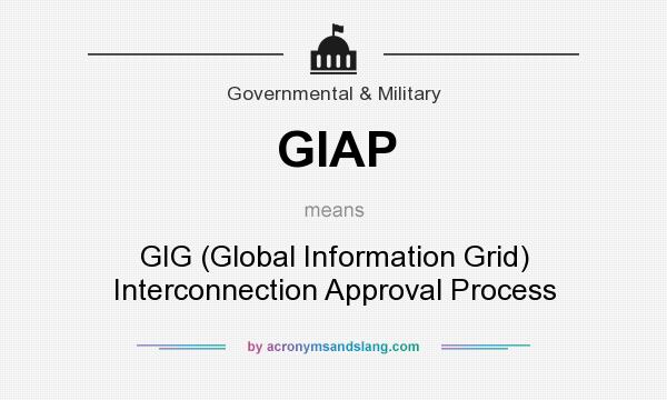 What does GIAP mean? It stands for GIG (Global Information Grid) Interconnection Approval Process