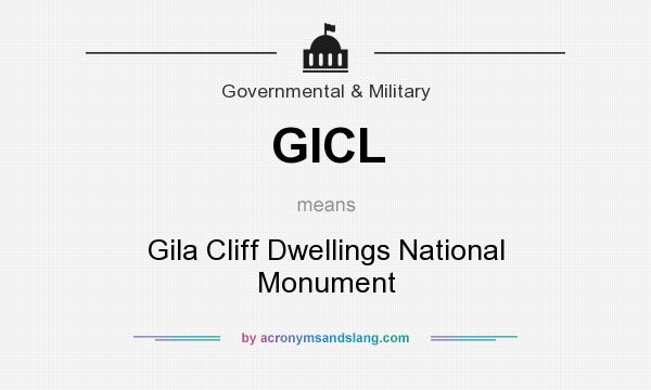 What does GICL mean? It stands for Gila Cliff Dwellings National Monument