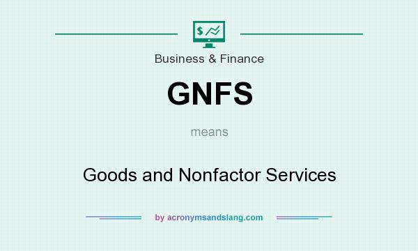 What does GNFS mean? It stands for Goods and Nonfactor Services