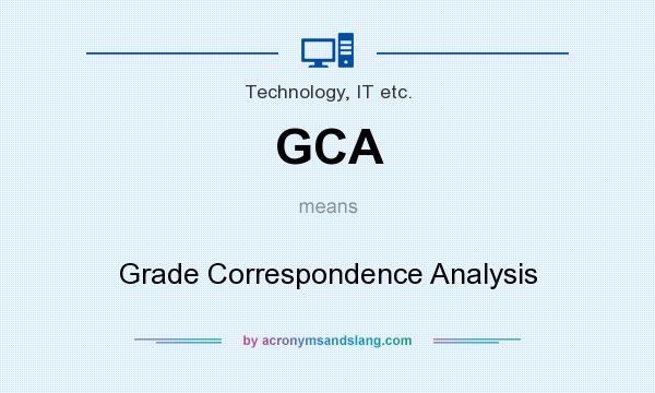 What does GCA mean? It stands for Grade Correspondence Analysis