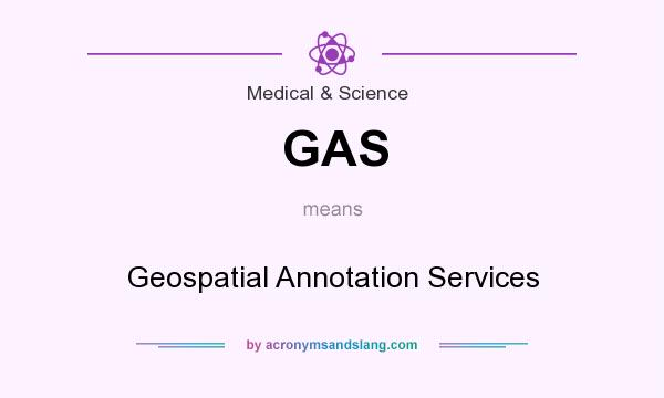 What does GAS mean? It stands for Geospatial Annotation Services