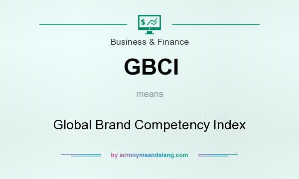 What does GBCI mean? It stands for Global Brand Competency Index