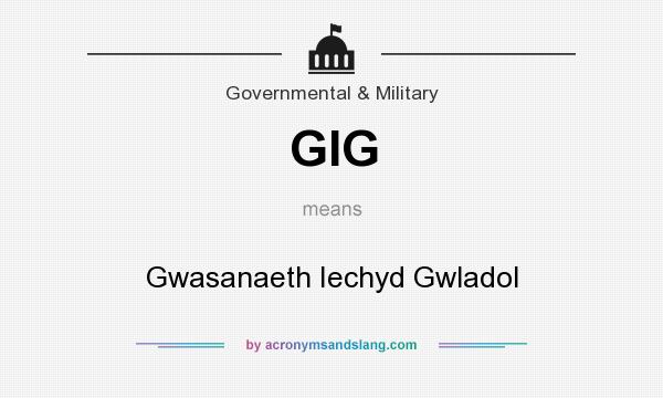 What does GIG mean? It stands for Gwasanaeth Iechyd Gwladol