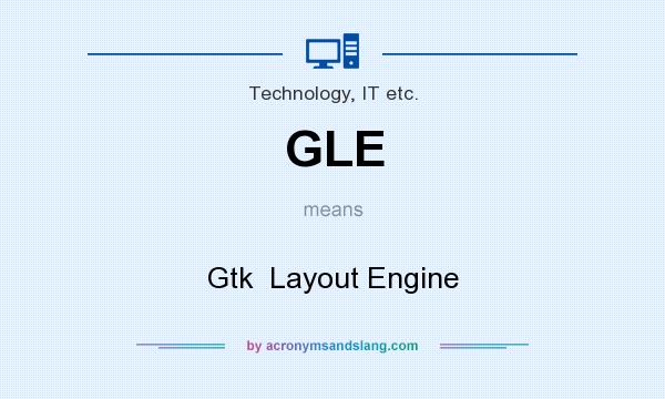 What does GLE mean? It stands for Gtk  Layout Engine
