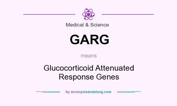 What does GARG mean? It stands for Glucocorticoid Attenuated Response Genes