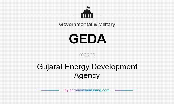 What does GEDA mean? It stands for Gujarat Energy Development Agency