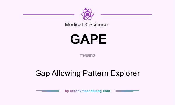 What does GAPE mean? It stands for Gap Allowing Pattern Explorer