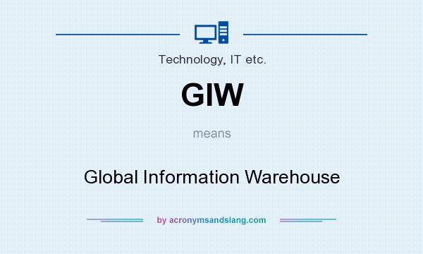 What does GIW mean? It stands for Global Information Warehouse