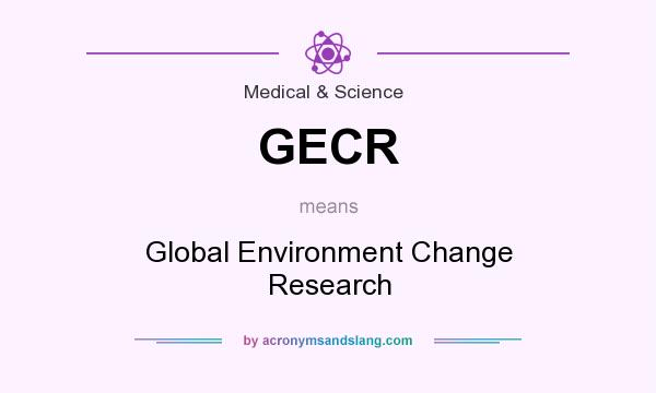 What does GECR mean? It stands for Global Environment Change Research