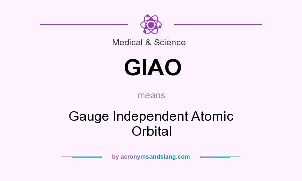 What does GIAO mean? It stands for Gauge Independent Atomic Orbital