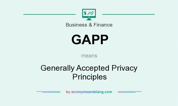 What does GAPP mean? It stands for Generally Accepted Privacy Principles