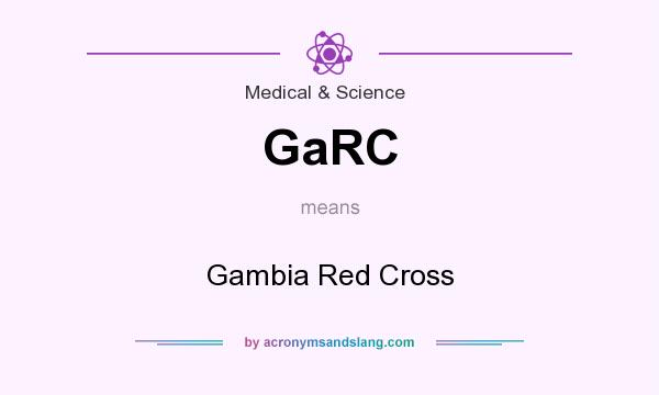 What does GaRC mean? It stands for Gambia Red Cross
