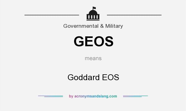 What does GEOS mean? It stands for Goddard EOS