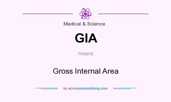 What does GIA mean? It stands for Gross Internal Area