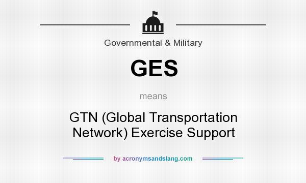 What does GES mean? It stands for GTN (Global Transportation Network) Exercise Support