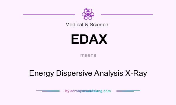 What does EDAX mean? It stands for Energy Dispersive Analysis X-Ray