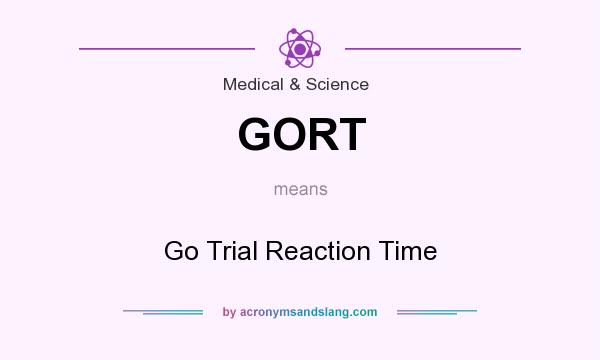 What does GORT mean? It stands for Go Trial Reaction Time