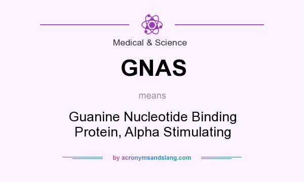 What does GNAS mean? It stands for Guanine Nucleotide Binding Protein, Alpha Stimulating