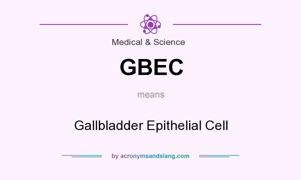 What does GBEC mean? It stands for Gallbladder Epithelial Cell