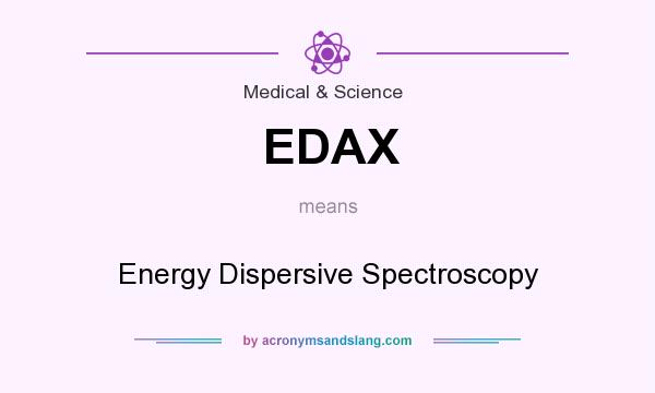 What does EDAX mean? It stands for Energy Dispersive Spectroscopy